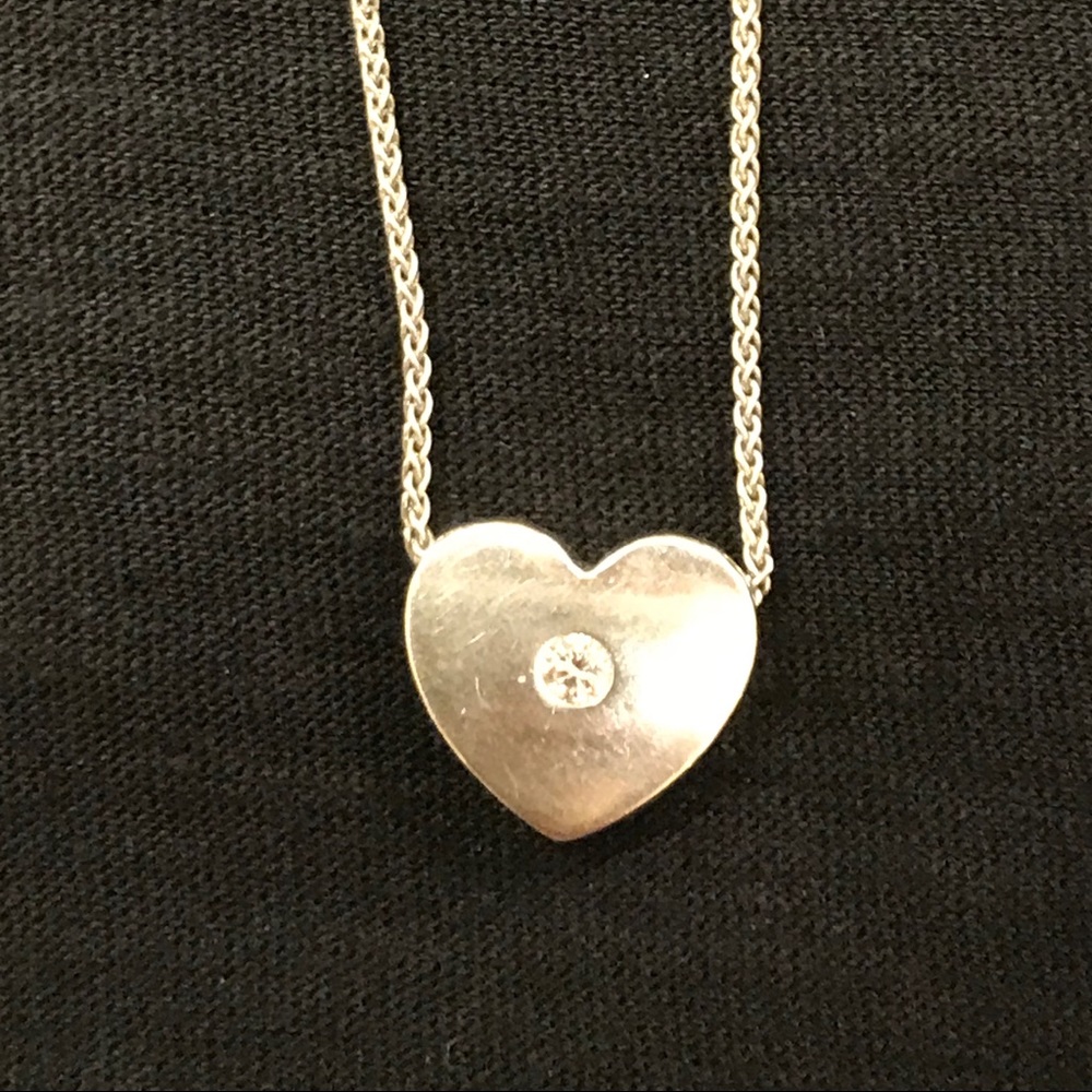 James Avery diamond heart necklace RETIRED
